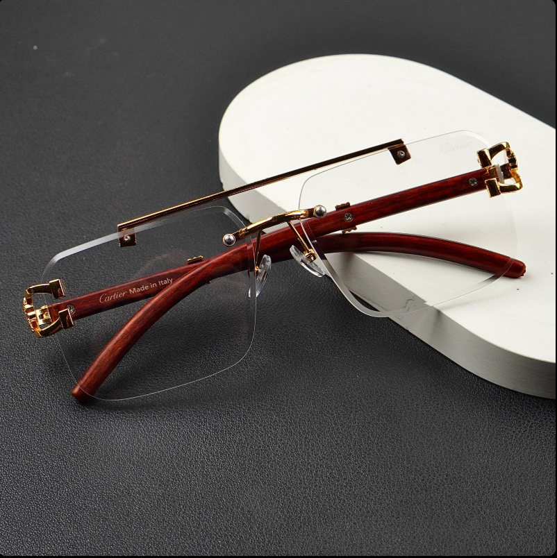 Transition Black- Rimless Sunglasses For Men