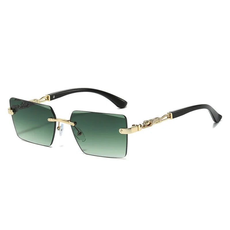 New Fashion Rimless Square Sunglasses Cut Edge UV400